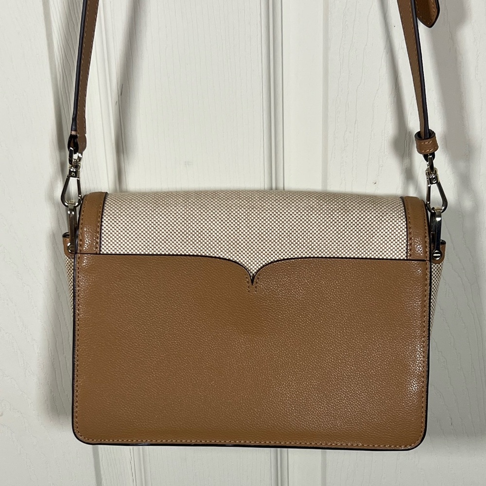 Kate Spade Voyage Canvas Crossbody bag, tan brown, shoulder bag, purse - Picture 5 of 14